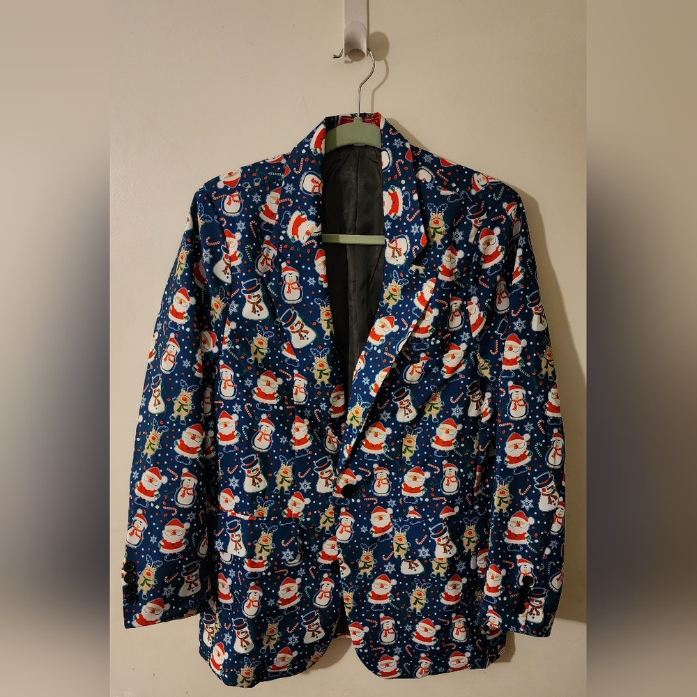 'YOU LOOK UGLY TODAY' Men's Funny Christmas Costume Tuxedo Suit - Size XS - Picture 3 of 16